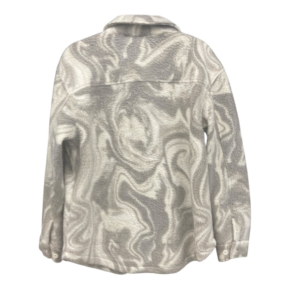 Patterned Button-Up Fleece Jacket size medium loose fit - Picture 4 of 8